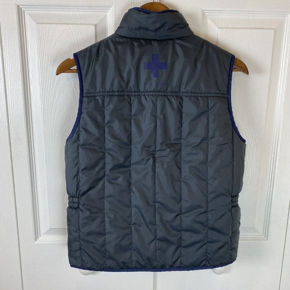 Polo Ralph Lauren Puffer Vest Reversible Blue Jacket Double Sided Grey Blue - Picture 6 of 6